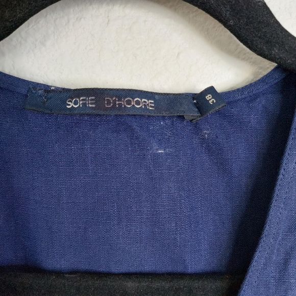 Sofie D’hoore Blue Black Linen‎ Dress  Size Meduim (EU38) - Picture 4 of 10